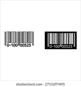 Dos códigos de barras en blanco y negro con números 010000525