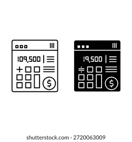 Dos calculadoras en blanco y negro que muestran diferentes cantidades monetarias números de dinero