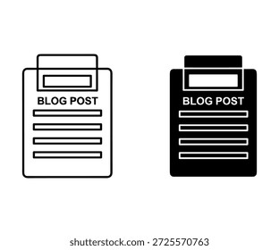 Zwei schwarz-weiß eines Dokuments beschriftet Blog-Post mit Zeilen