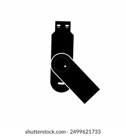 Guardar Dos discos flash en blanco y negro. datos sobre fondo blanco