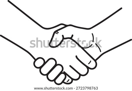 Two Black and White Hands Shaking with Arms Extending Outward handshake greeting