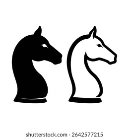 duas cabeças de cavalo preto e branco sobre um fundo branco