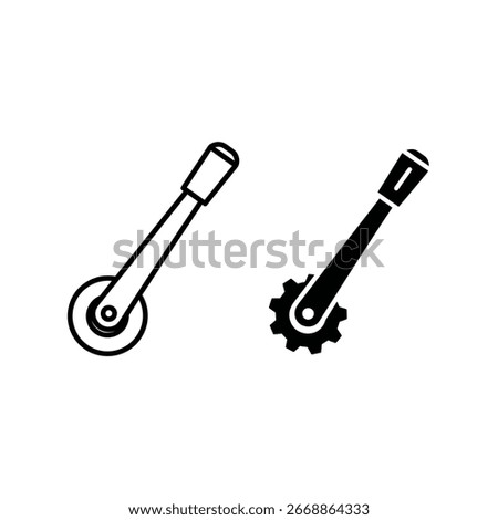 Two black and white illustrations of bicycle gear levers.