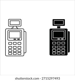 Two Black and White Payment Terminals with Card Readers
