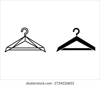 Dois cabides de arame preto e branco com ganchos e cabide de arame de fundo triangular cabide preto