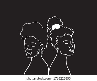 Two black women protest, our lives are important