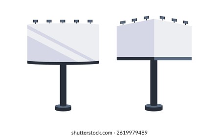 Two blank billboards showing advertising space for marketing campaign