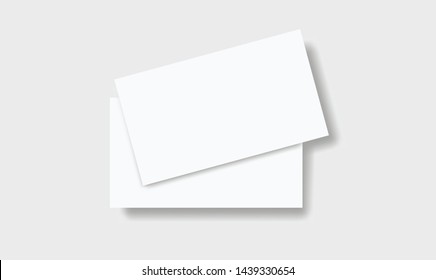 Two Blank Business Cards Mockup. Vector Illustration