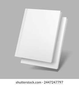 Two Blank Cover Of Magazine, Book Or Booklet Template. EPS10 Vector