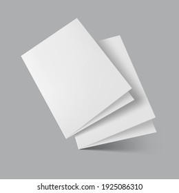 Two Blank Half Fold Brochure Template For Your Presentation. EPS10 Vector svg