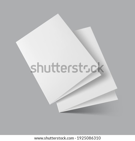 Two Blank Half Fold Brochure Template For Your Presentation. EPS10 Vector