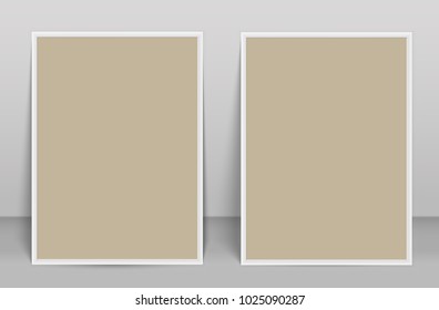 Two Blank Photo Frame brochure mockup cover template.
