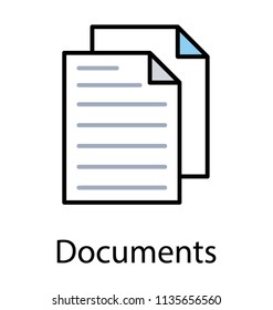 
Two blank sheets gripping the idea of documents, 
