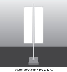 Two blank Signage banner on the post