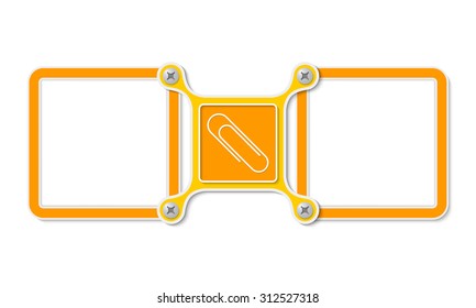 Two blank text areas and paper clip