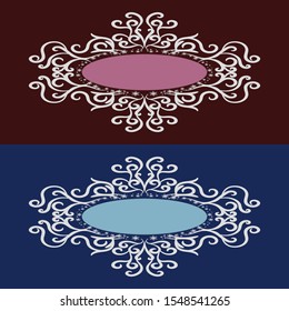 two blanks of postcards in blue and burgundy for winter creativity