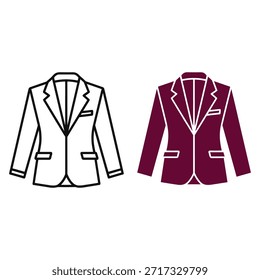 Zwei Blazer One White One Maroon Color Line Jacke