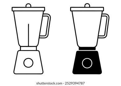 Two blender line art logo icon vector illustration.