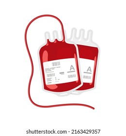 Two Blood Bags Blood Donation On Stock Vector (Royalty Free) 2163429357 ...