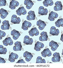 two blue boxing gloves vector pattern art