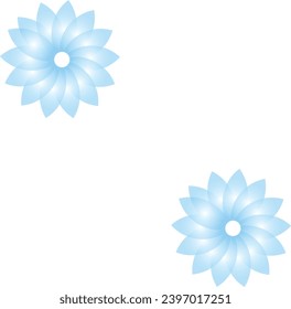  two blue colour flower unique gradient