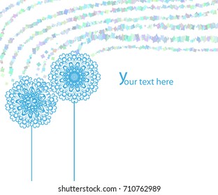 two blue flower for your design