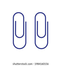 dos ilustraciones vectoriales de clip de papel azul