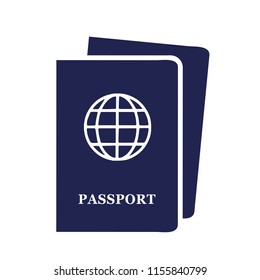 two blue passport documents vector illustration EPS10