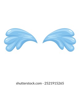 Two blue water fairy wings are taking off for a magical journey