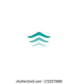 two blue wavy arrows up icon. swipe up button.  Isolated on white. Upload icon.  Upgrade, speed up sign. North pointing arrow.
