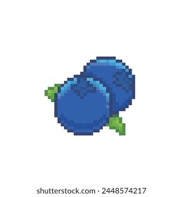 Two Blueberries, fruit pixel art