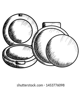 two blush make up drawing icon