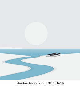 dos barcos en una hermosa playa 