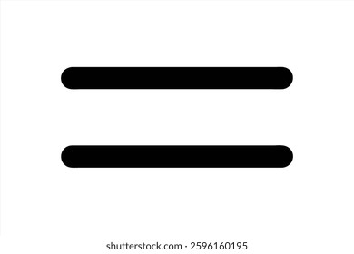 Two bold horizontal black lines are positioned parallel on a clean white background. This simple design emphasizes minimalism and modern aesthetics in visual art.