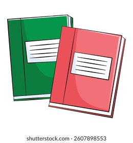 Two book isolated on white background