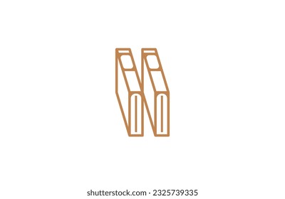 Two Book Logo like Letter N