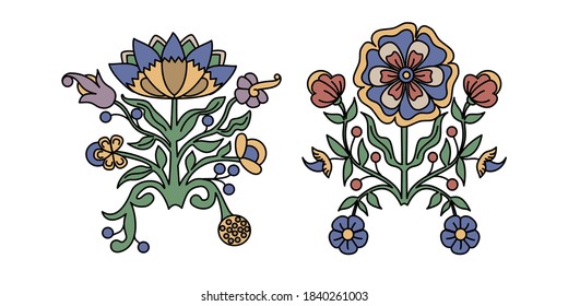 two book tracery flowerls. vector ornament pettern