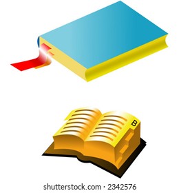 Two books with bookmark