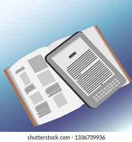 Two books are electronic and print learning technology development