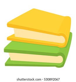 Two books icon. Cartoon illustration of two books vector icon for web
