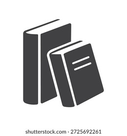 Icono de dos libros de diseño de estilo plano Ilustración vectorial aislada sobre fondo blanco.