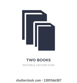 two books icon on white background. Simple element illustration from Education concept. two books icon symbol design.