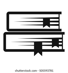 Two books icon. Simple illustration of two books vector icon for web