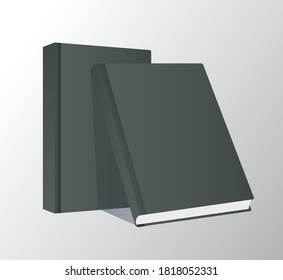 two books mockup color black icons vector illustration design