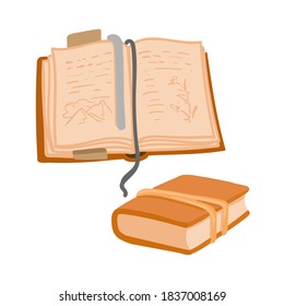 two books on the white background