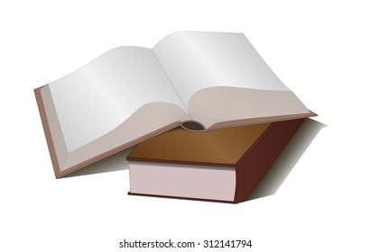 Two books on a white background