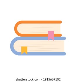 two books one on top of the other on a white background vector illustration design