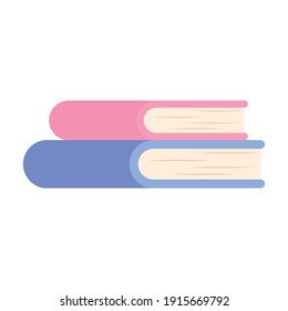 dos libros uno encima del otro diseño de ilustración vectorial