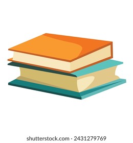 Two books stack vector illustration, book stacked isolated on white background
