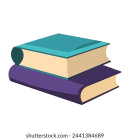 Zwei Bücher gestapelt Icon Vektor-Illustration